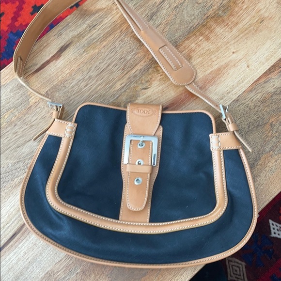 Tod's Handbags - Perfect size Todd leather and canvas handbag